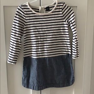Gap - EUC girls stripe & chambray dress 3T
